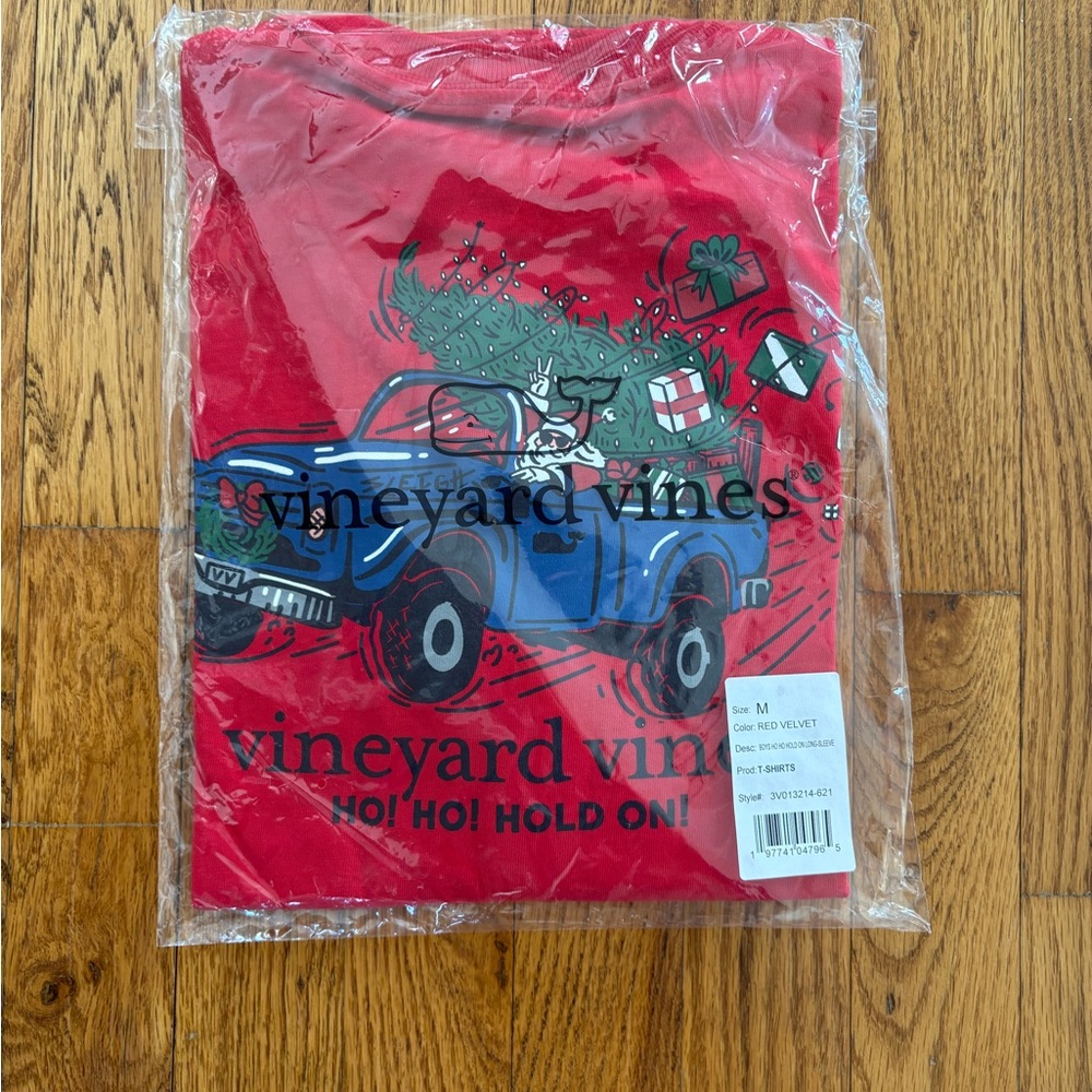 NWT Vineyard Vines Bright Red Long Sleeve Shirt